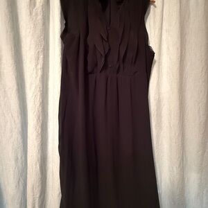 LOFT Black Midi Dress